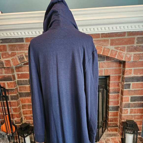 Cute Serra Blue Jersey Hoody Dress with Front Pocket. Soft & Comfy. Size XL - Picture 2 of 3